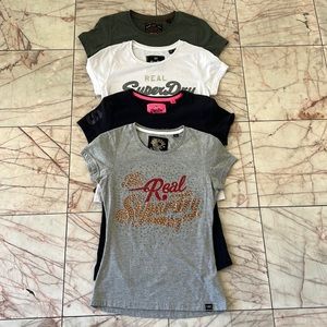 Superdry lot of 4 women’s t-shirts in size small.